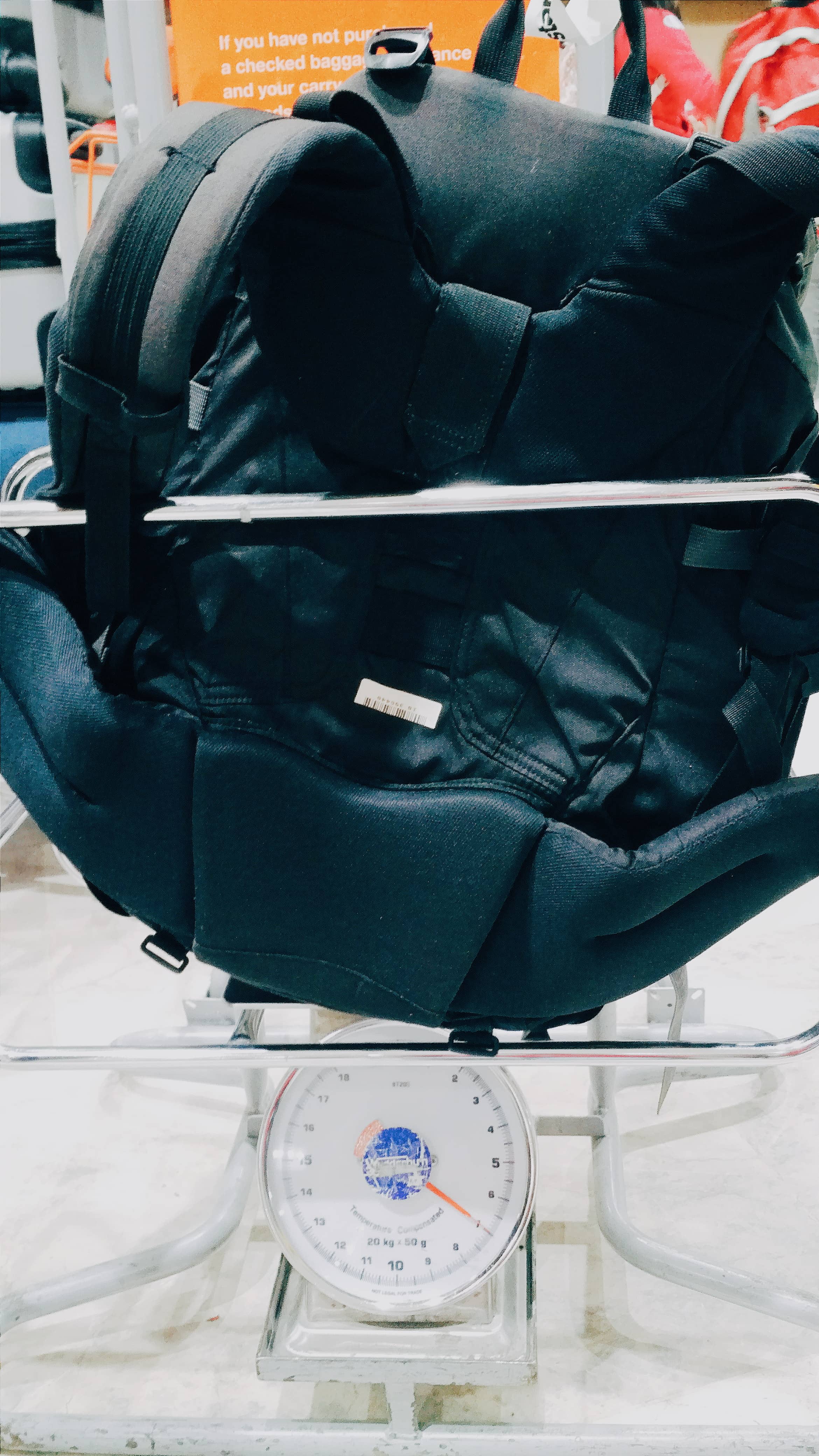 Weighing a traveling backpack in the airport, How to pack for a long trip