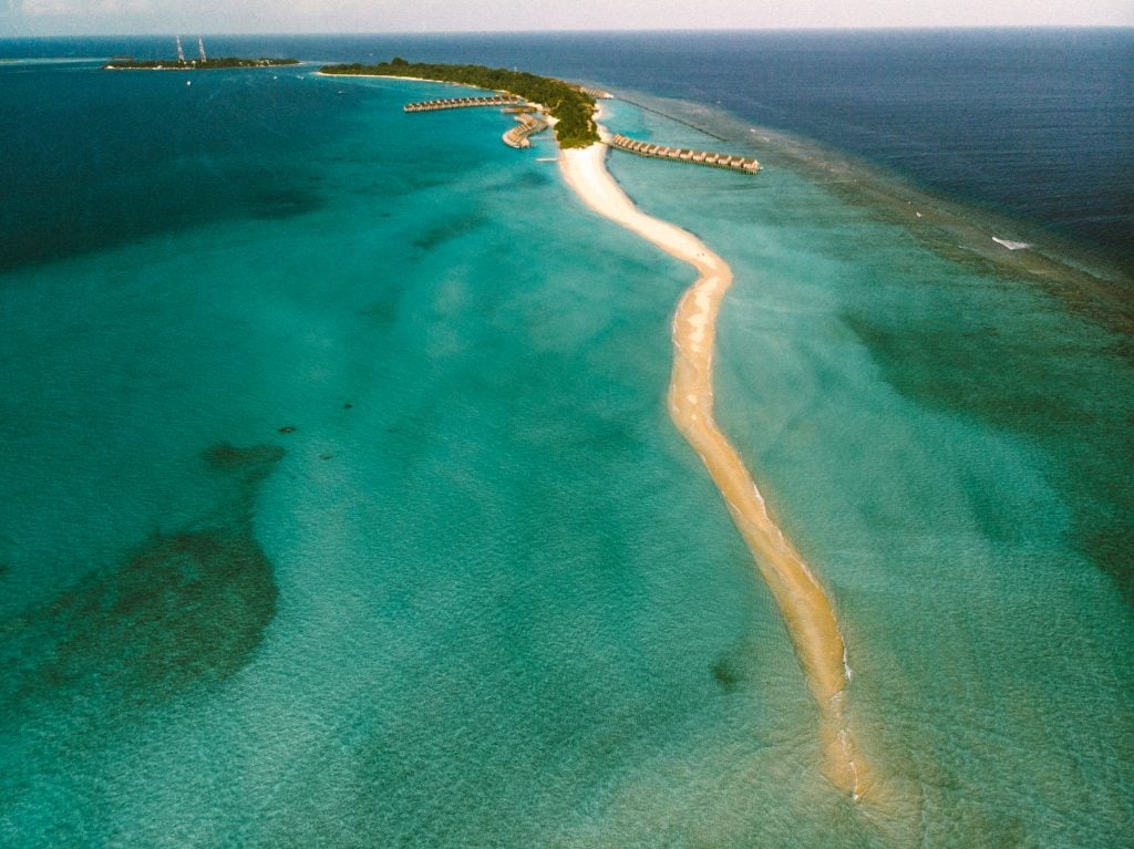 Kuramathi Island Resort, sand bar in Maldives, Sand bar in Kuramathi island resort