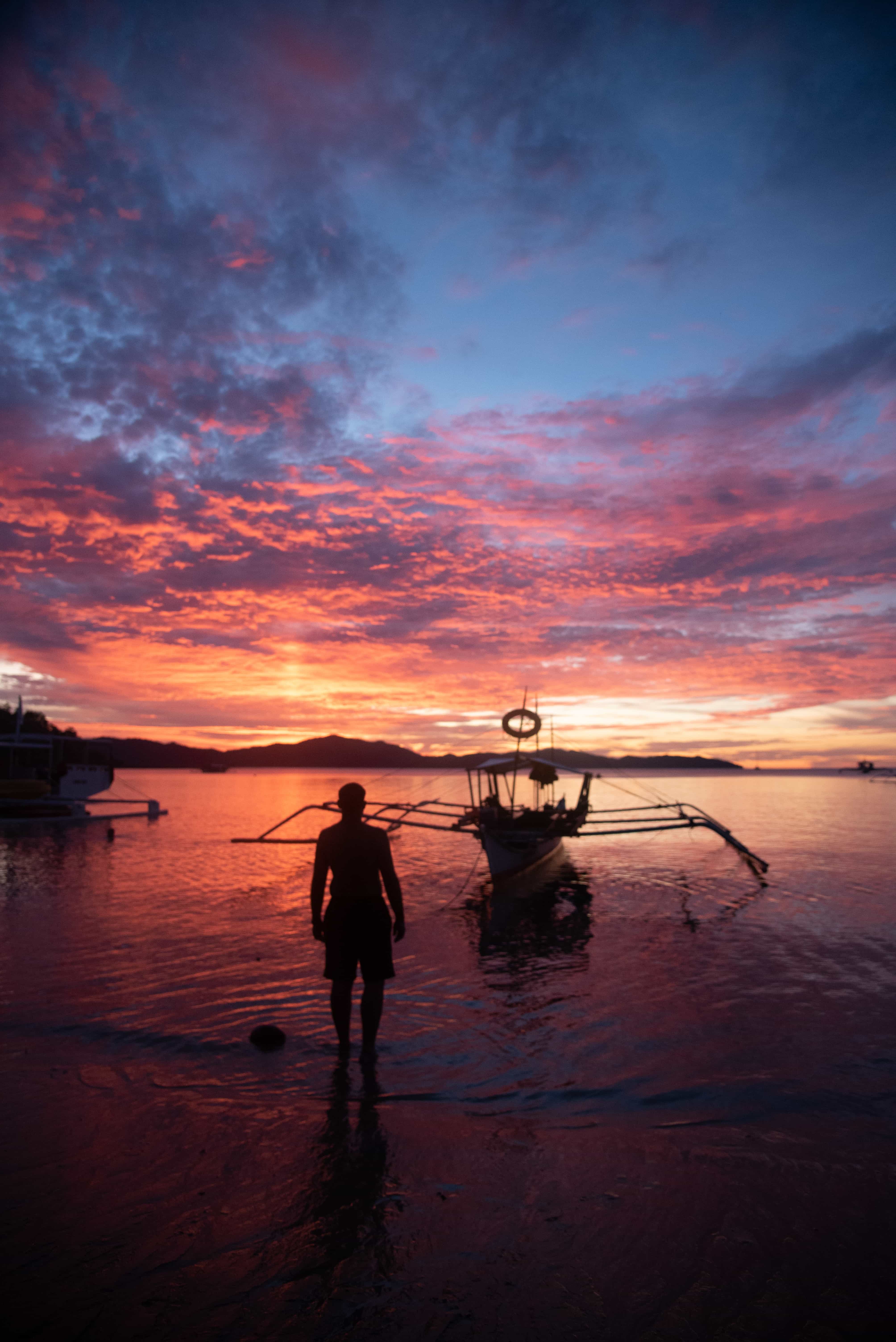 things to do in San Vicente Palawan, San Vicente Palawan travel guide, sunsets in the Philippines, sunset in Port Barton