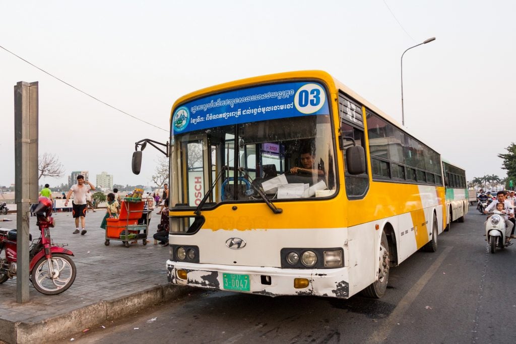 How To Get From Phnom Penh Airport To City, City Bus 3 Phnom Penh airport