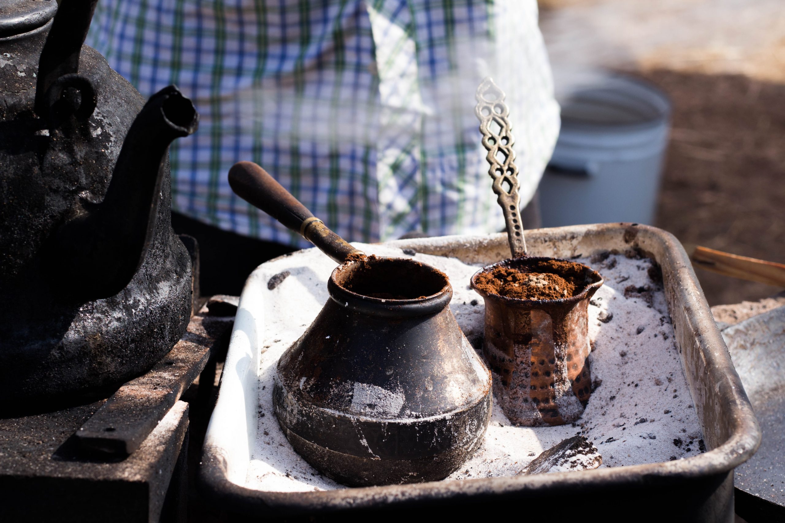 Making of Turkish Coffee Cypriot Drink scaled