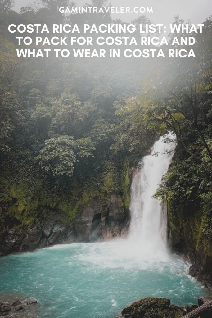 Costa Rica Packing list 2