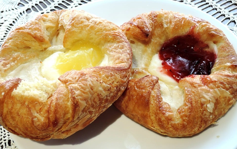 Denmark Food, Danish food, Danish cuisine, traditional snacks and desserts in Denmark, Denmark snacks, Denmark desserts, Danish dessert, Danish snacks, WIENERBRØD