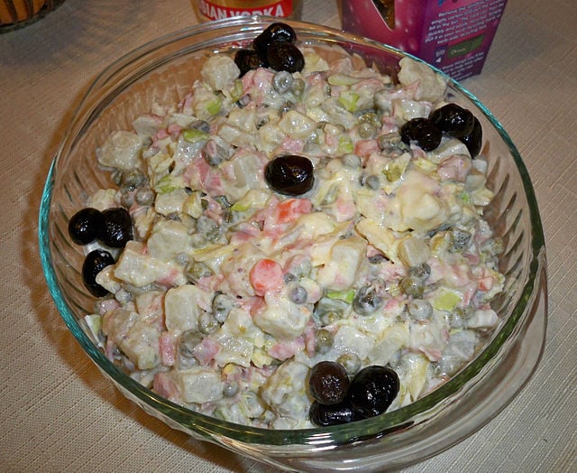 Ukraine Food, Ukraine cuisine, Traditional Ukraine Food, food in Ukraine, Ukraine dishes, Ukrainian food, Ukrainian dishes, Ukrainian cuisine, olivier potato salad