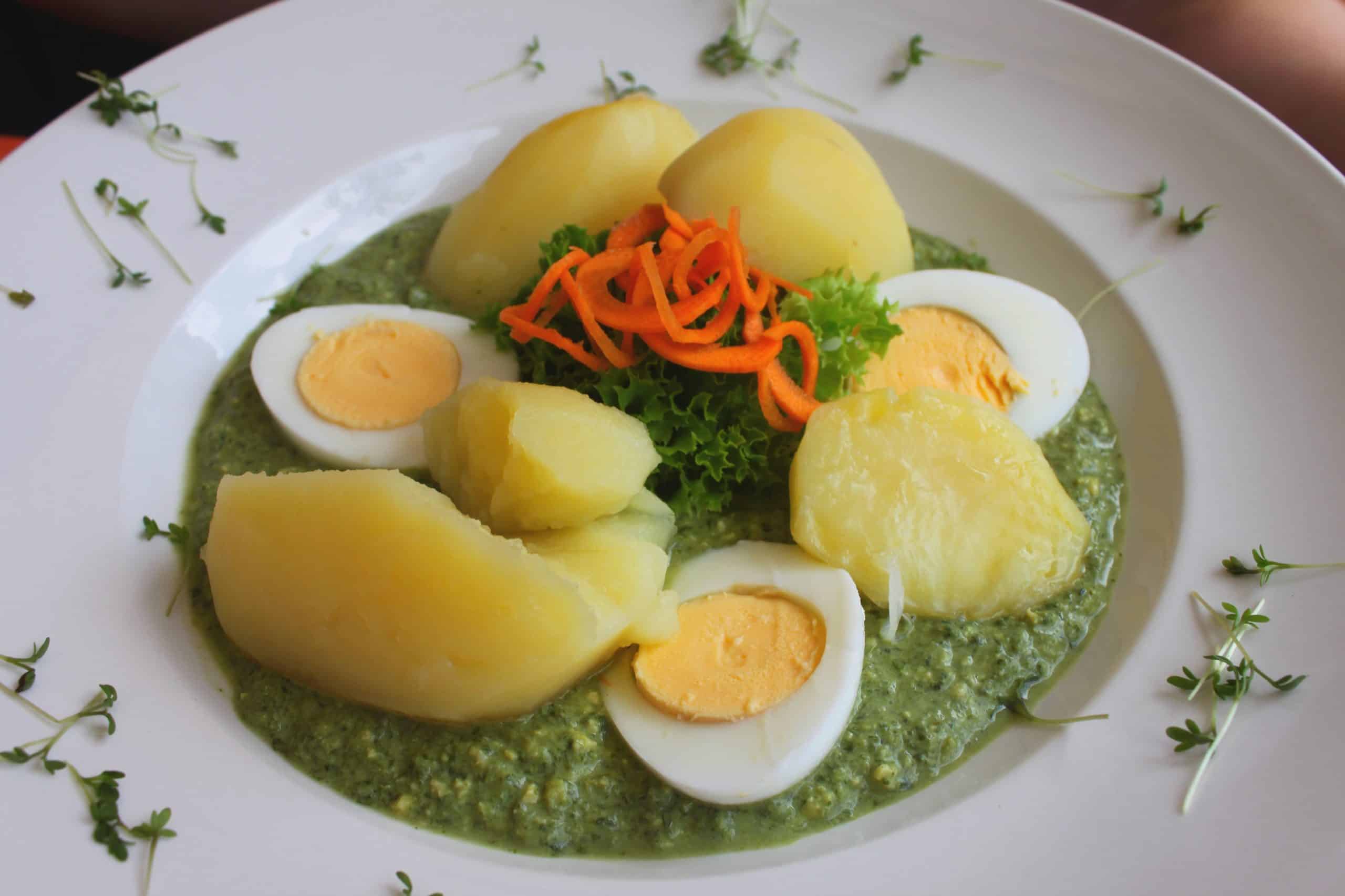 Frankfurter Grüne Sauce - vegetarian food in Germany, vegan food in Germany, German vegetarian dishes, vegan in Germany, vegetarian in Germany, plant based food in Germany