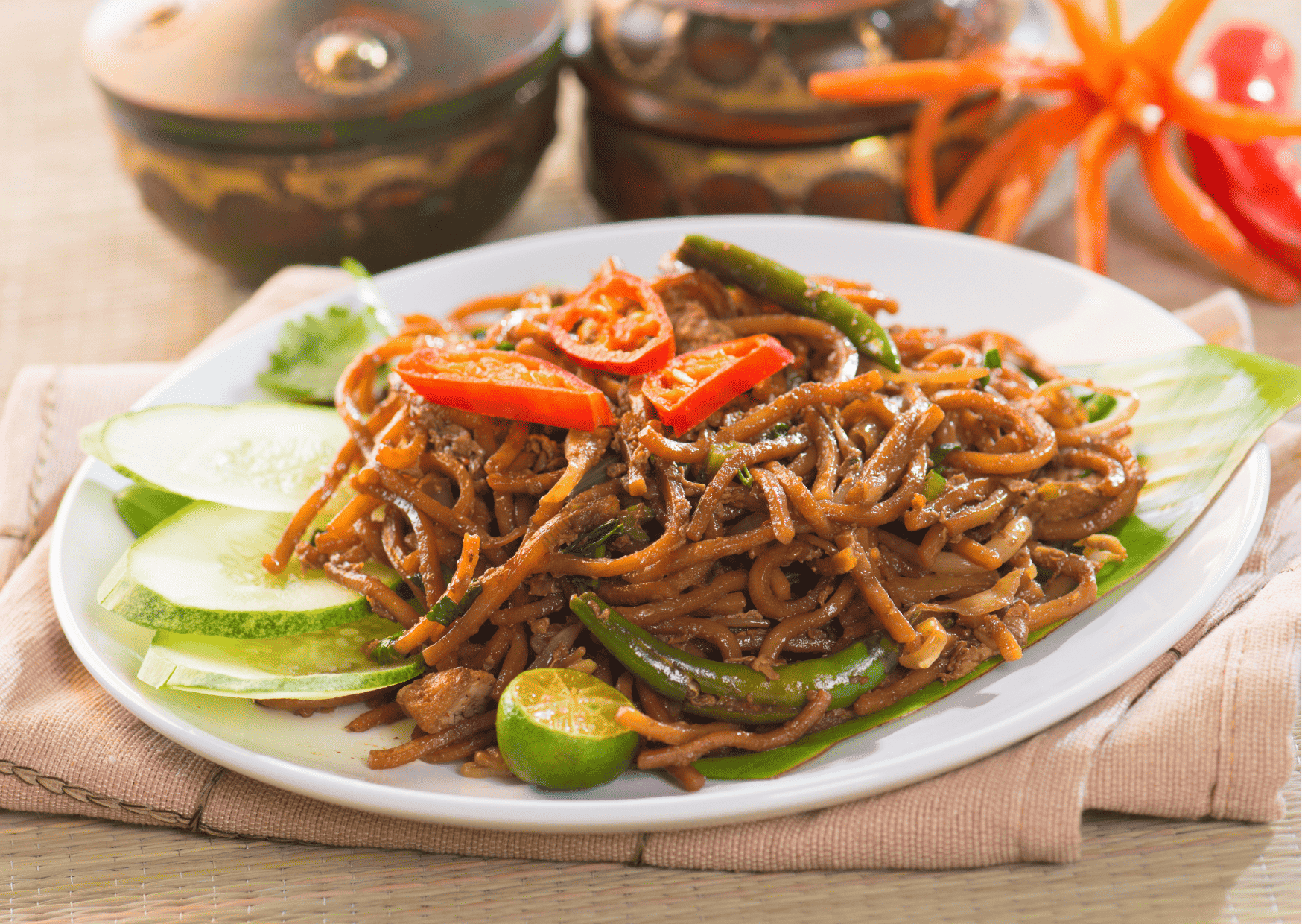 Mee Goreng Mamak Breakfast in Malaysia, Malaysian Breakfast, Traditional Malaysian Breakfast