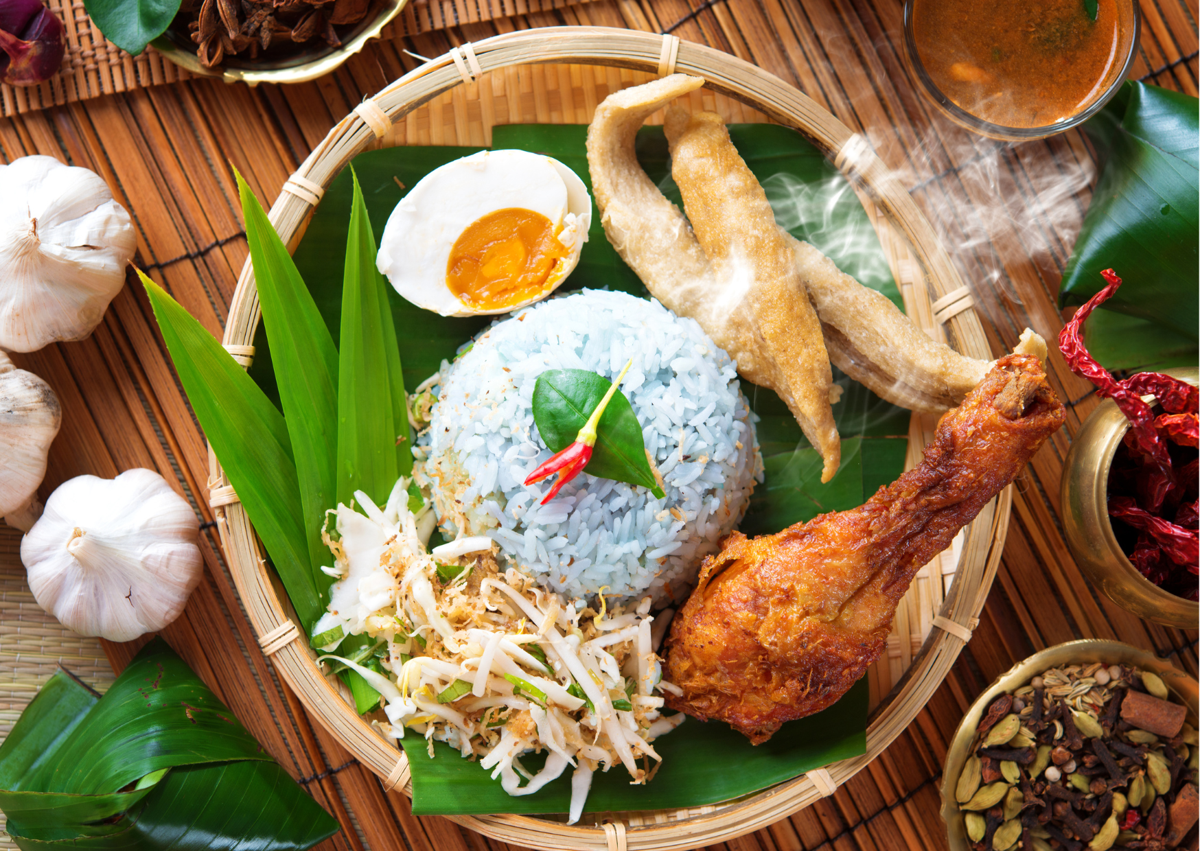 Nasi Kerabu, Breakfast in Malaysia, Malaysian Breakfast