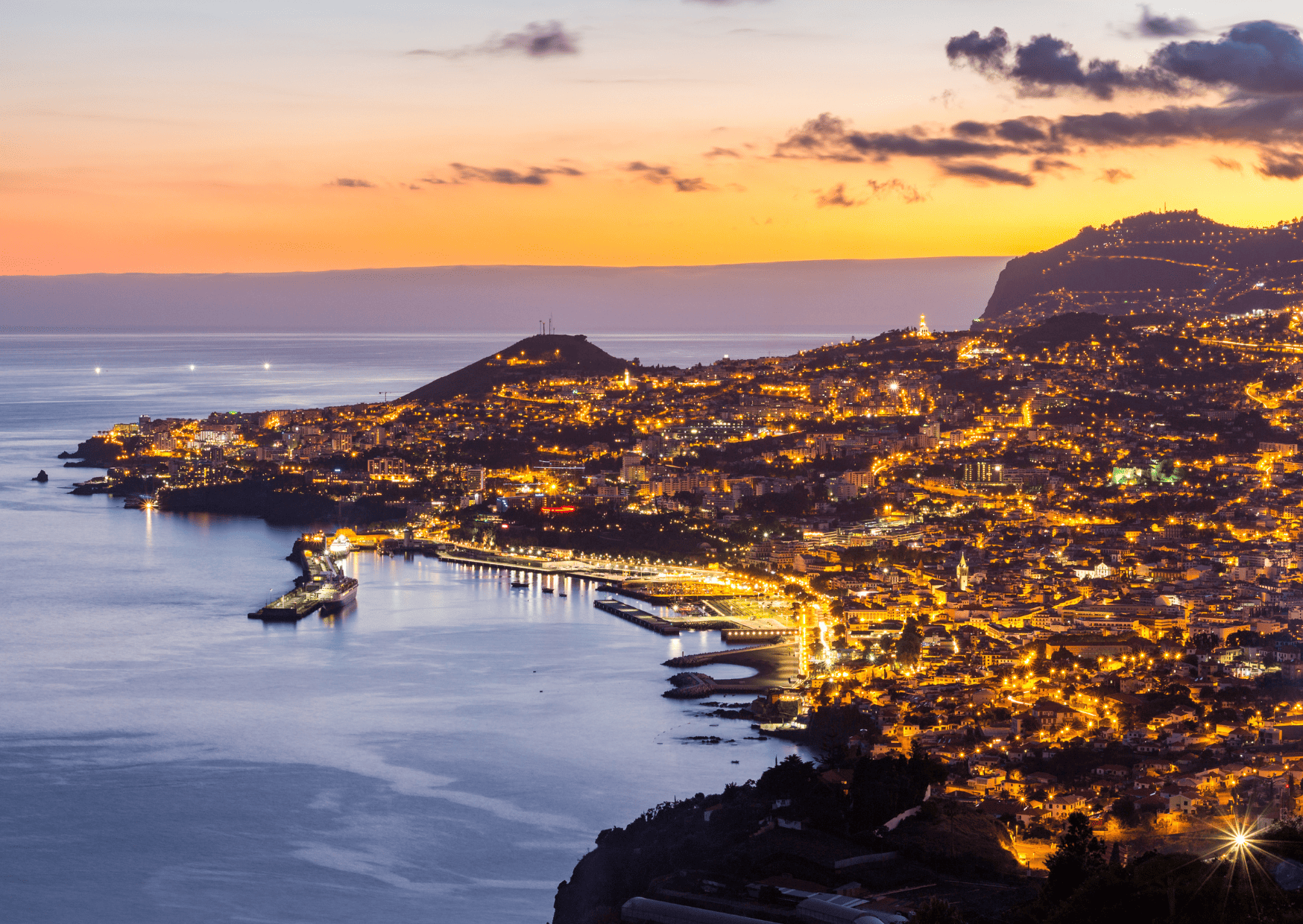 Sunset over Funchal, Madeira, Madeira vs Canary Islands, Canary Islands vs Madeira