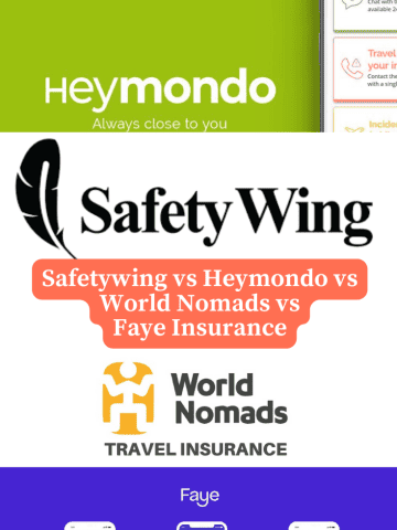Travel Insurance Reviews Compared: Safetywing vs Heymondo vs World Nomads and Faye Insurance