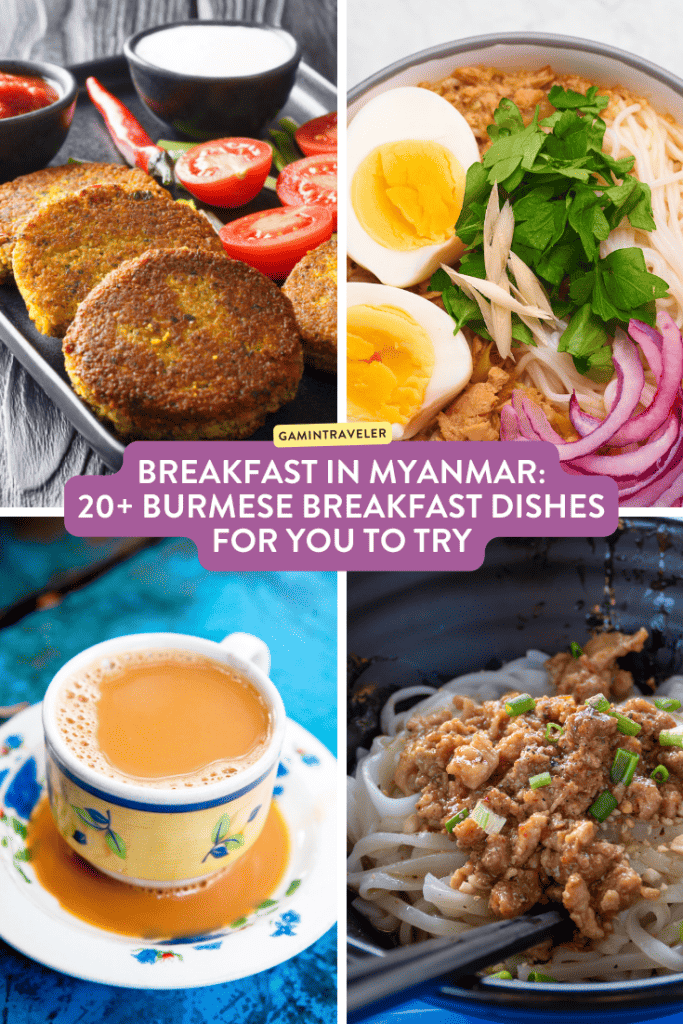 Burmese Breakfast, Myanmar Breakfast, Breakfast in Myanmar