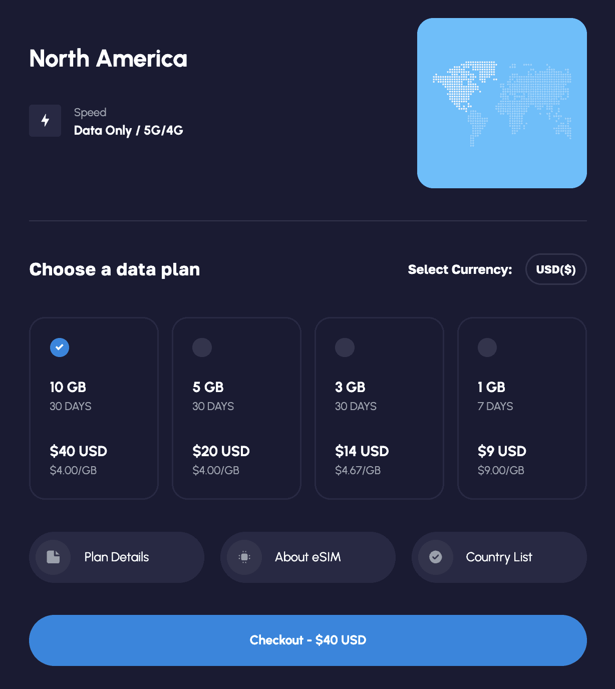 Nomad eSIM, Nomad eSIM USA, Nomad eSIM North America, Nomad eSIM Mexico 