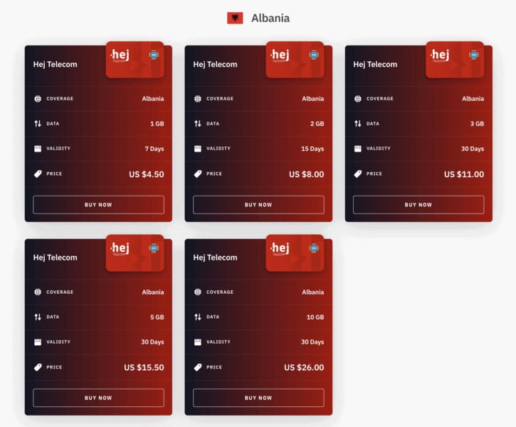 Airalo Albania eSIM Albania SIM Card Airport Albania Airport SIM Card