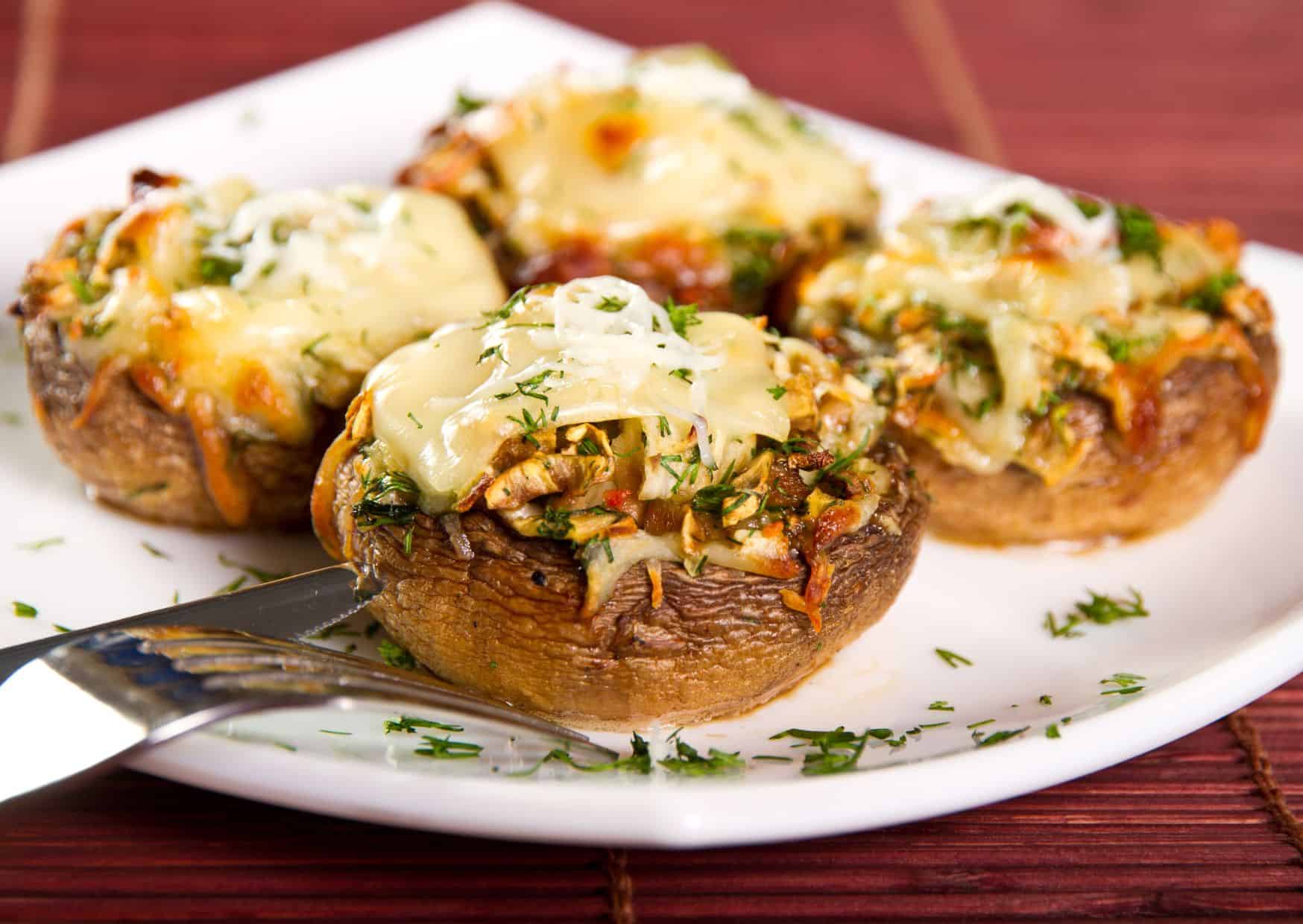 Brie-Stuffed Mushrooms