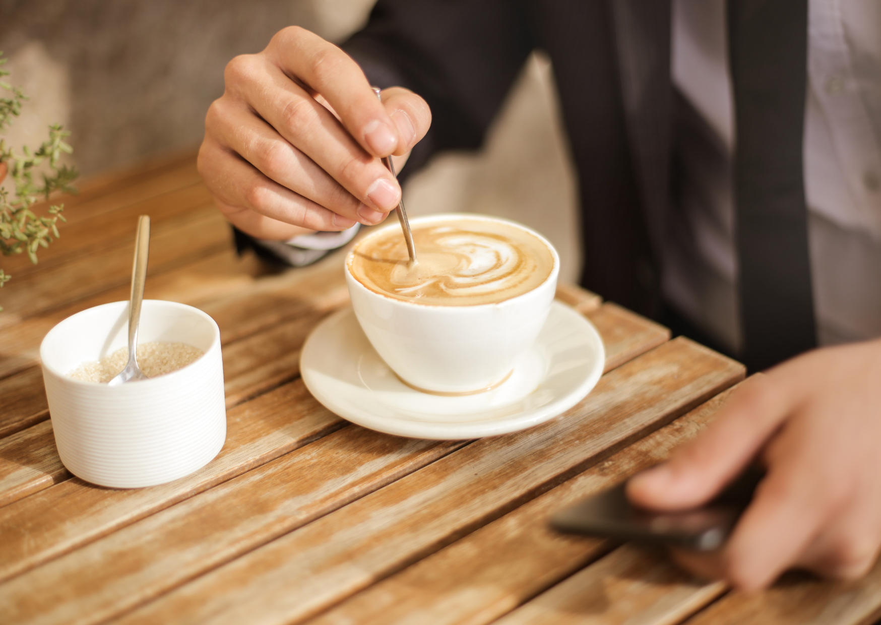 drinking cappucino 2 1