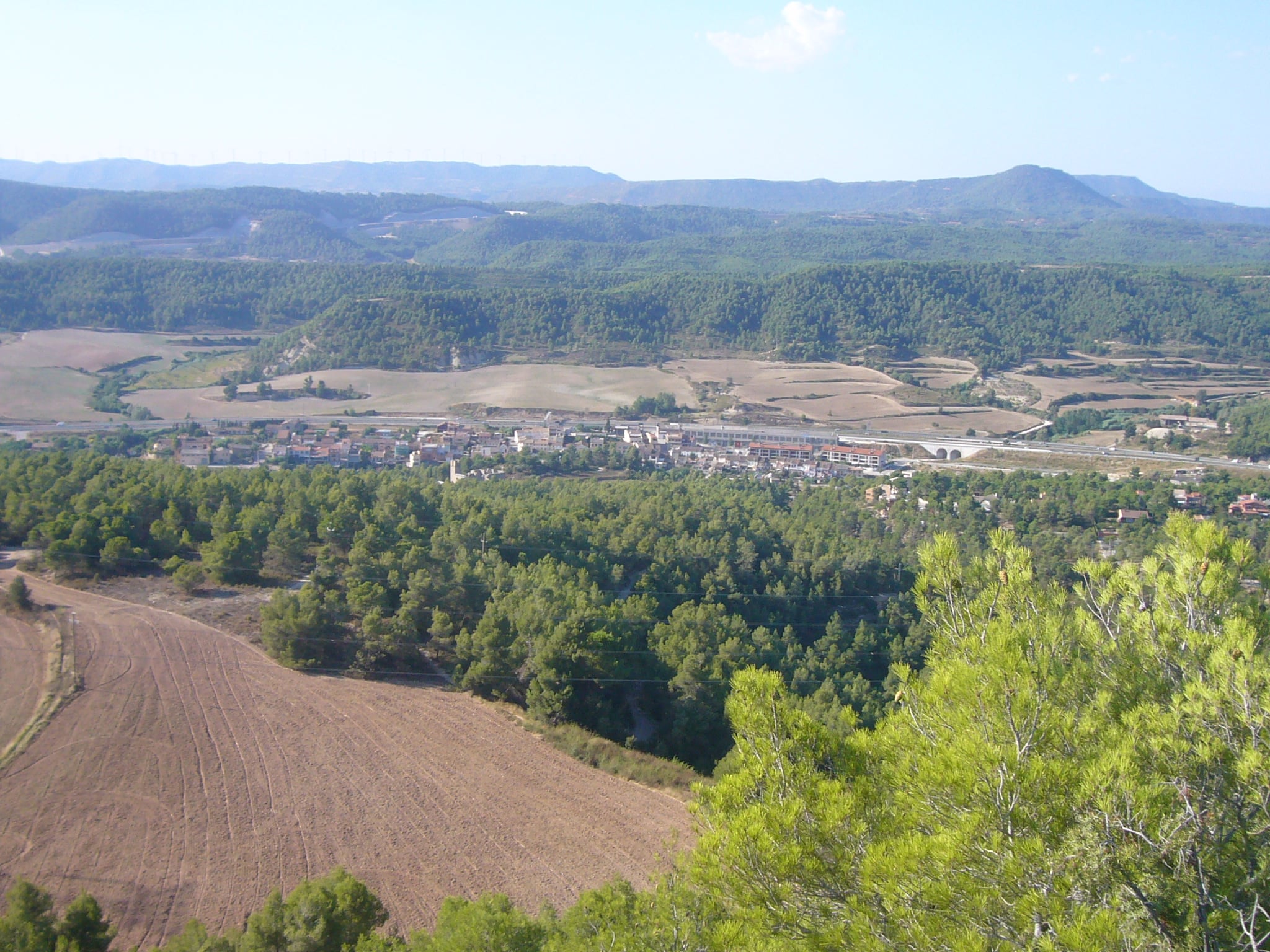 Castelloli vist des del castell de Castelloli