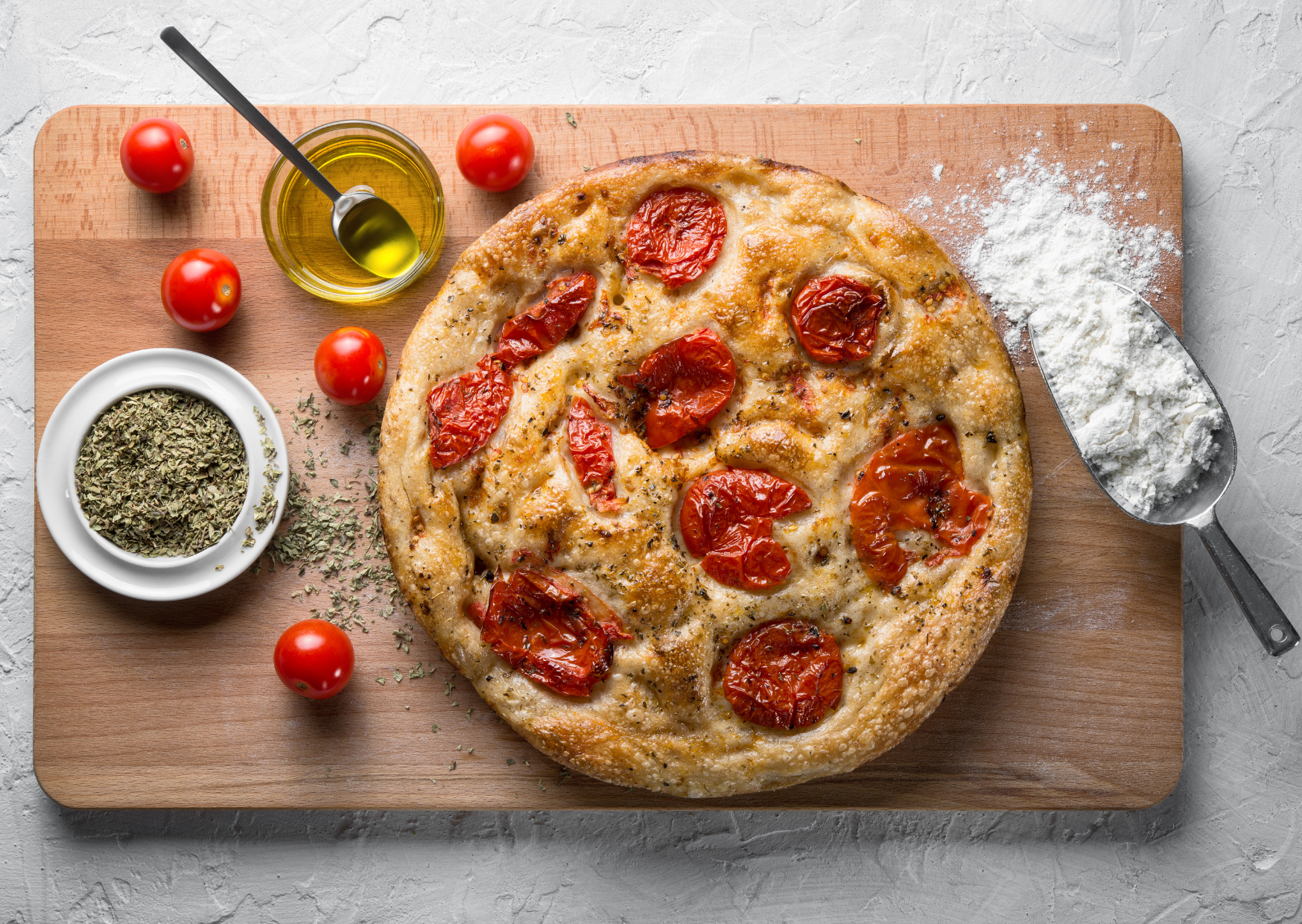 Focaccia Genovese Has a Rival: How to Make Focaccia Barese, the Tomato-Topped Version From the South 1 Focaccia Barese 4