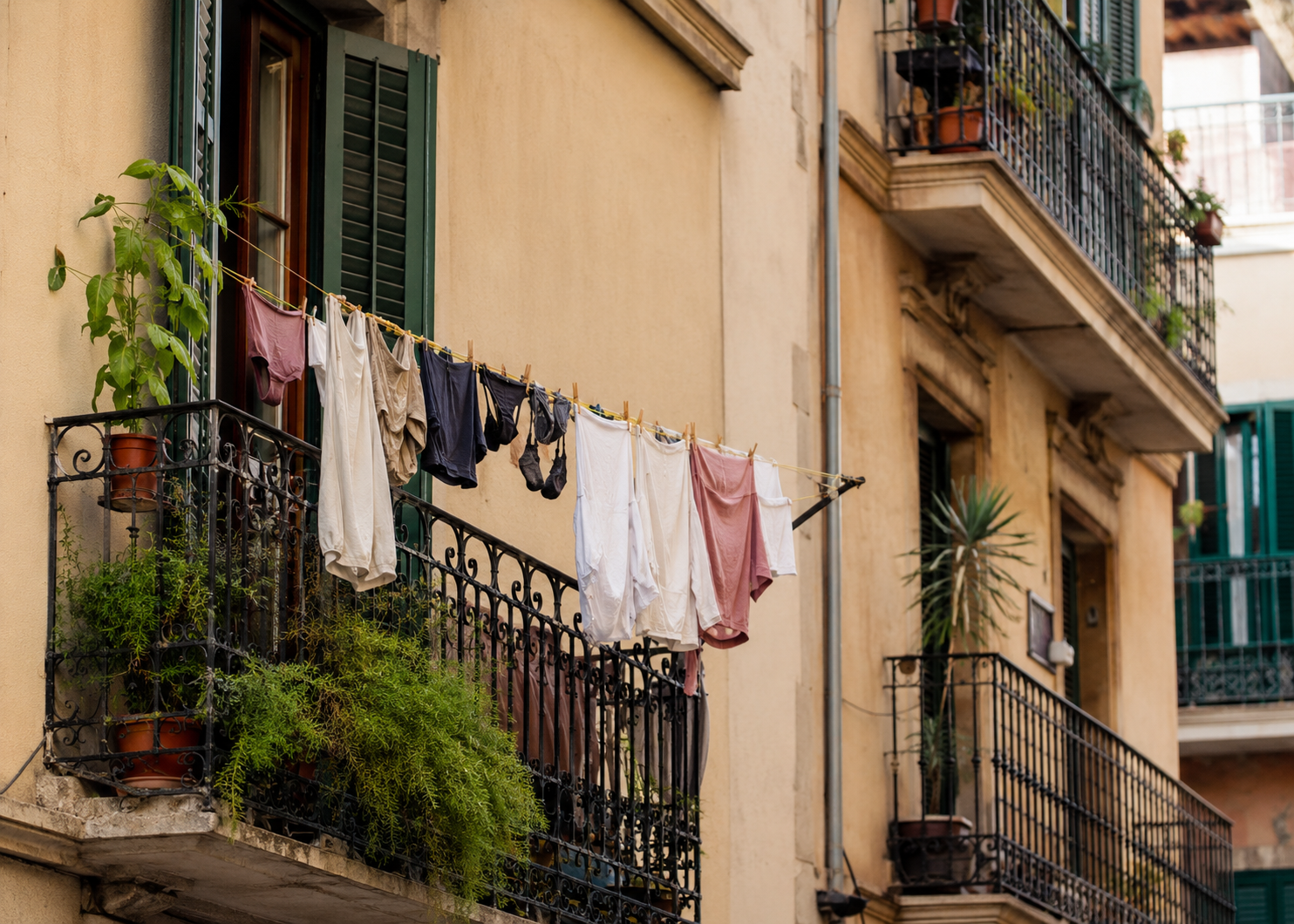 Underwear Dries on Every Spanish Balcony: Why Europe Never Learned to Hide Laundry 6 underwear 1
